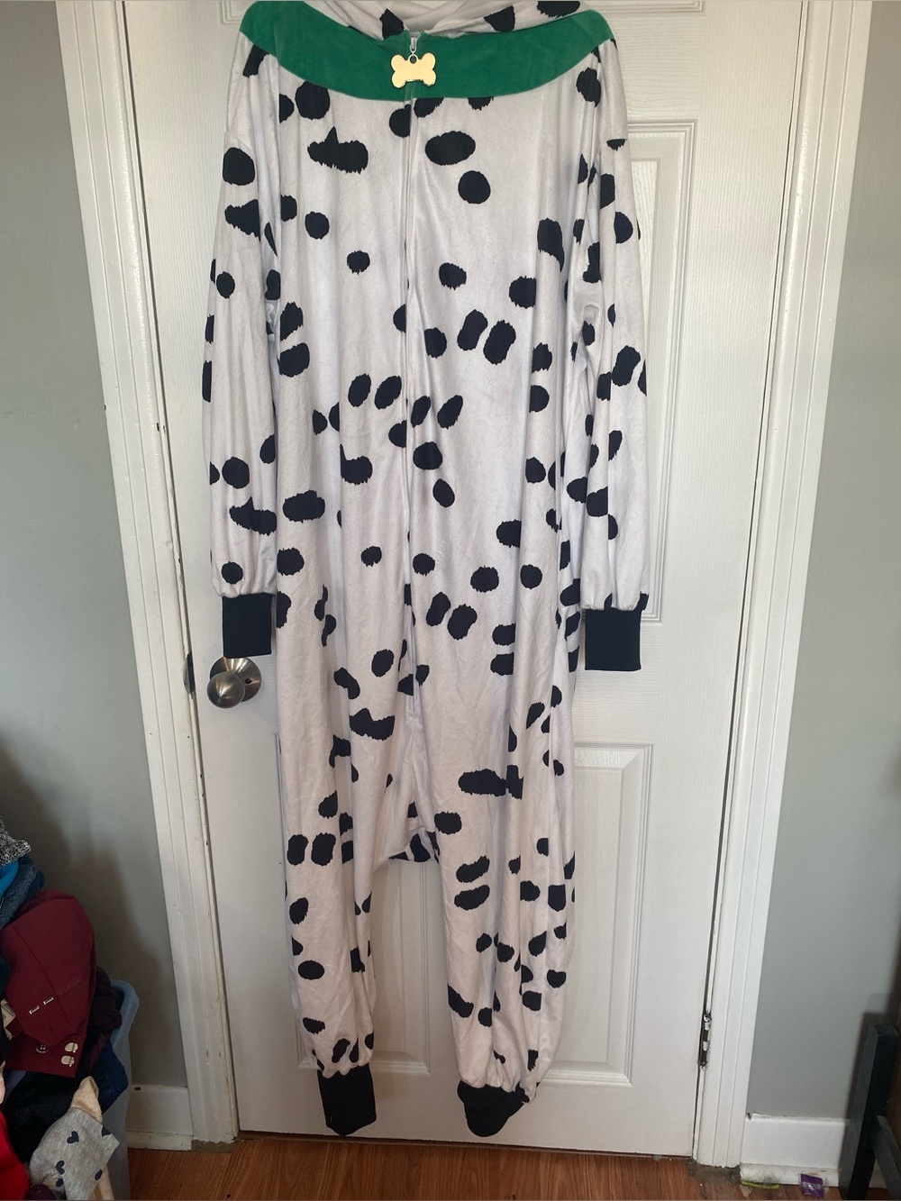 Spirit Halloween Dalmatian Dog Costume Onesie Adult One Size